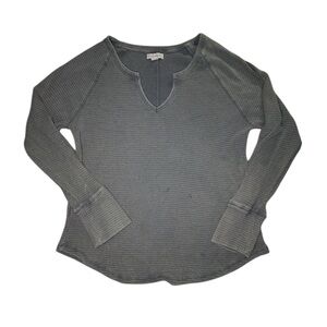 Knox Rose Women's Gray Fitted Long Sleeve Thermal Top size XXL